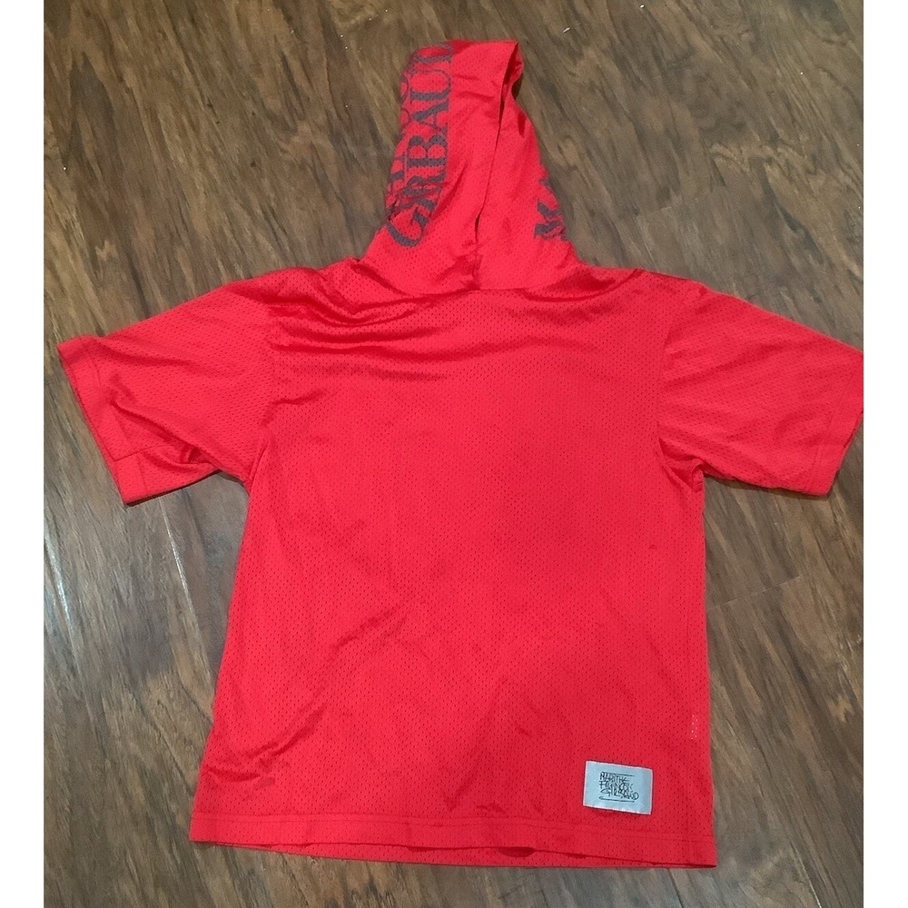 VTG Marithe Francois Girbaud Hoodie Mens XLarge red  Mesh Short Sleeve Rare